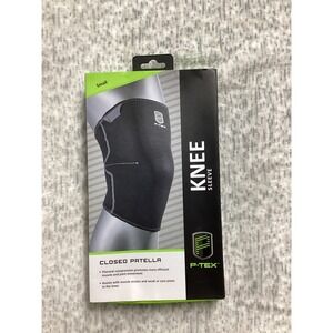 P-TEX Closed Patella Knee Sleeve Small Black Thermal Compression P-TEXK100